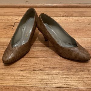 Vintage Snakeskin Leather Heels